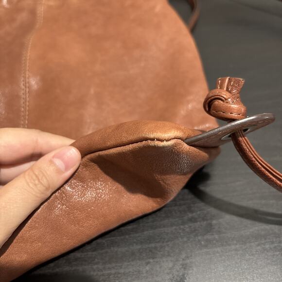 Gerard Darel Emile Leather Drawstring Backpack Brown RARE HTF - Picture 3 of 11